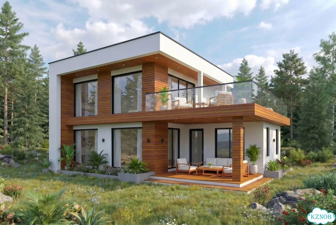 Дом стиле хай-тек 150м2 фото 2