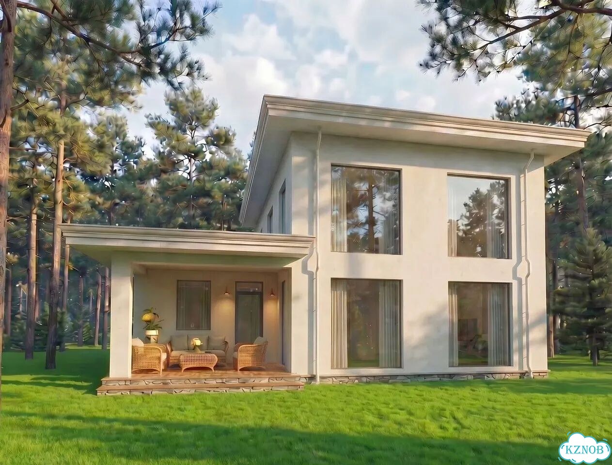 Дом стиле хай-тек 150м2 фото 7