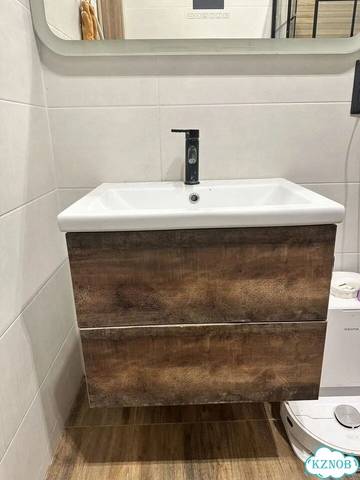 Тумба с раковиной для ванной 60 см фото 2