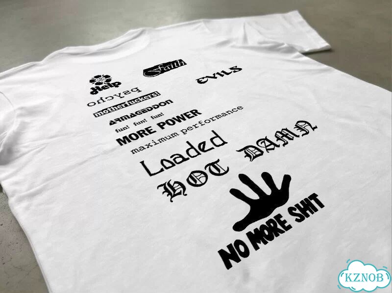 Футболка белая Supreme Week 17 No More shit Tee Letters Printing DAC0234 streetwear vintage фото 3