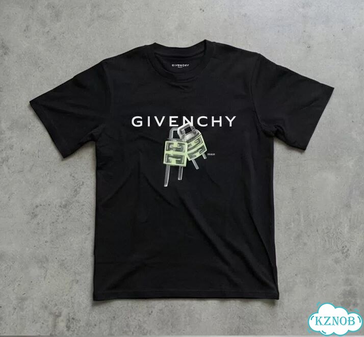 Футболка черная Givenchy SS23 2 замка DAC0051 luxury archive фото 1