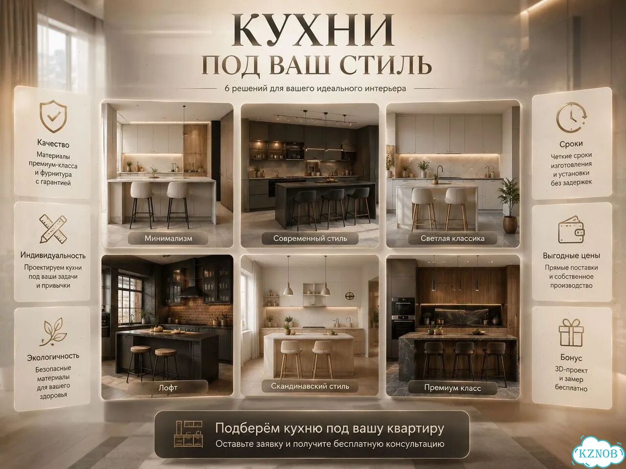 Кухня под заказ с островом фото 4