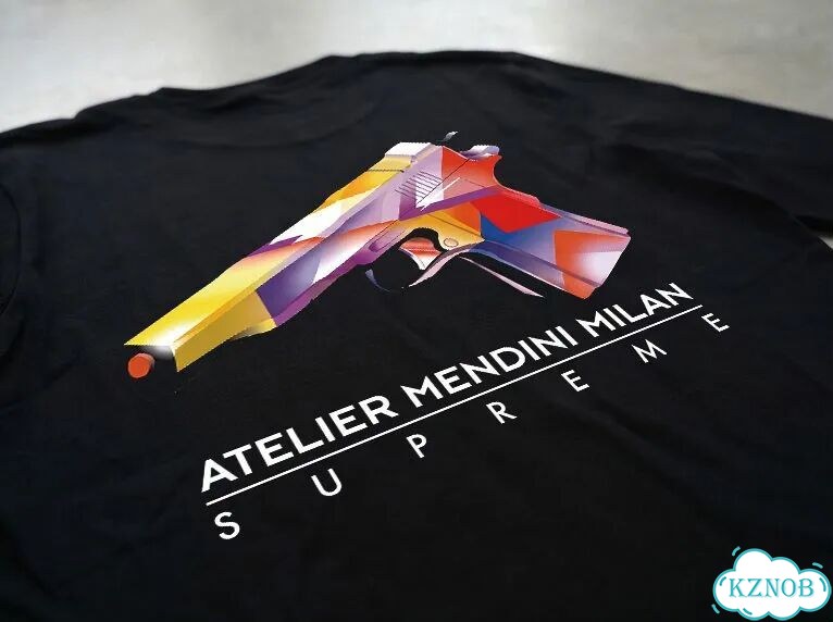 Лонгслив черный Supreme SS16 Mendini Gun Tee DAC0233 streetwear vintage фото 3