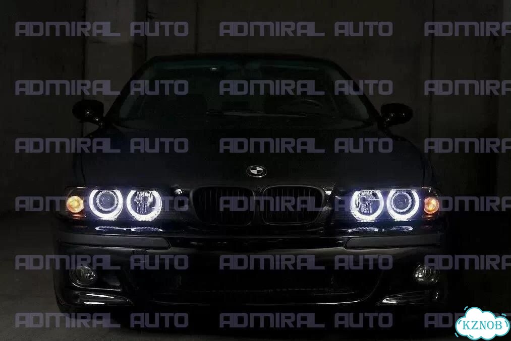 BMW E39 фары тюнинг жёлтый поворотник фото 1