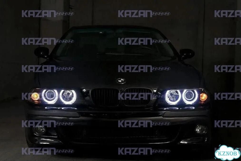 BMW E39 фары тюнинг жёлтый поворотник фото 1
