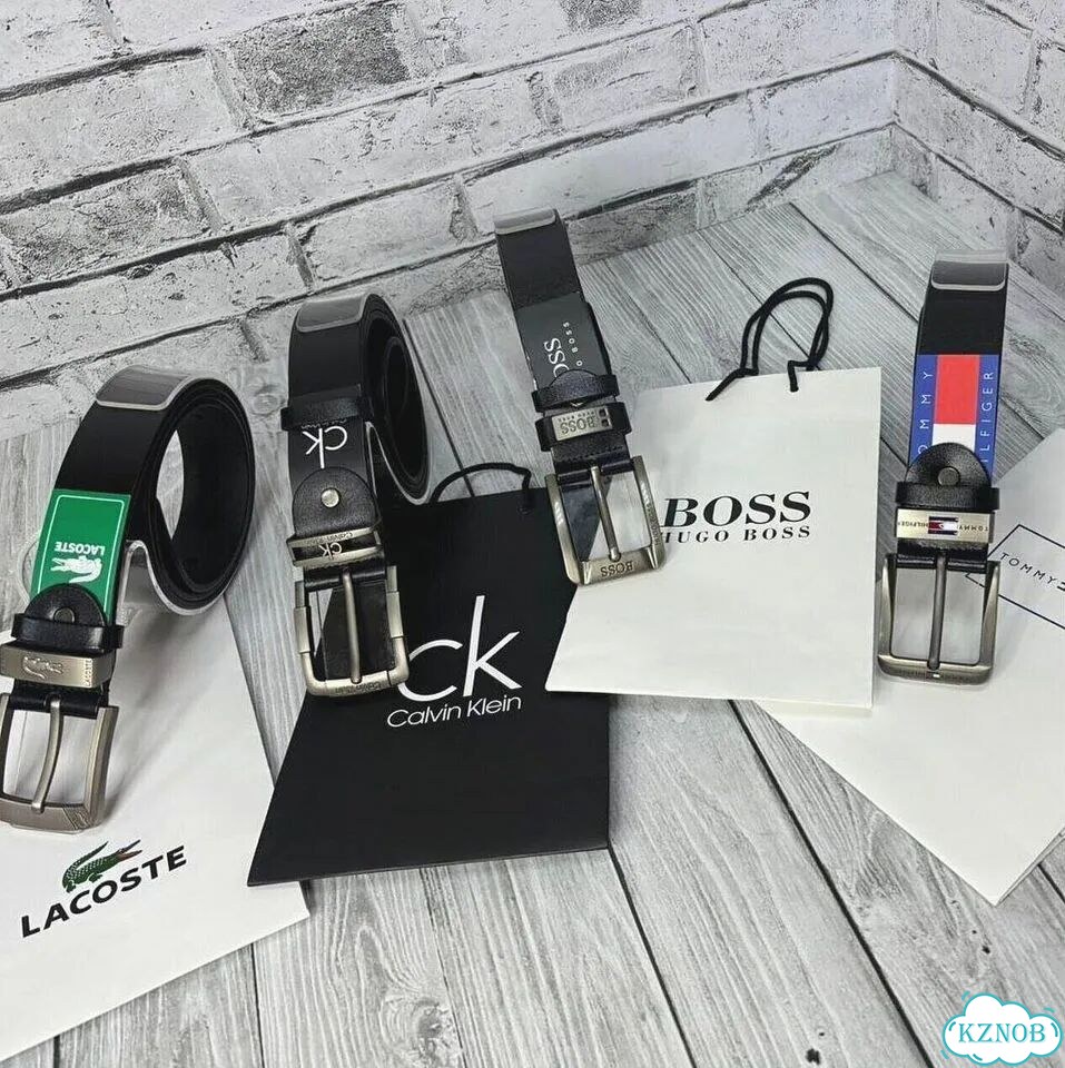 Ремень мужской Lacoste кожаный фото 1