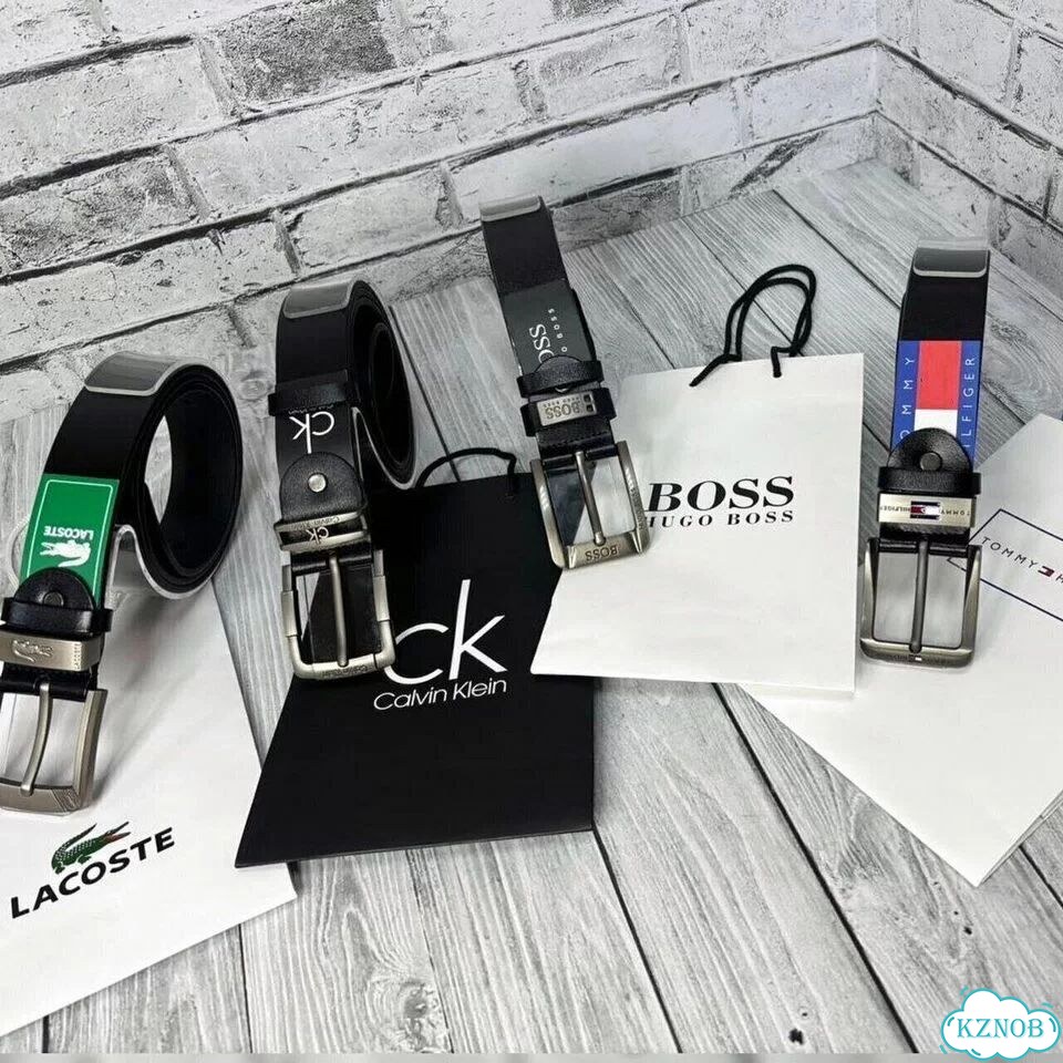 Ремень мужской Lacoste кожаный фото 2