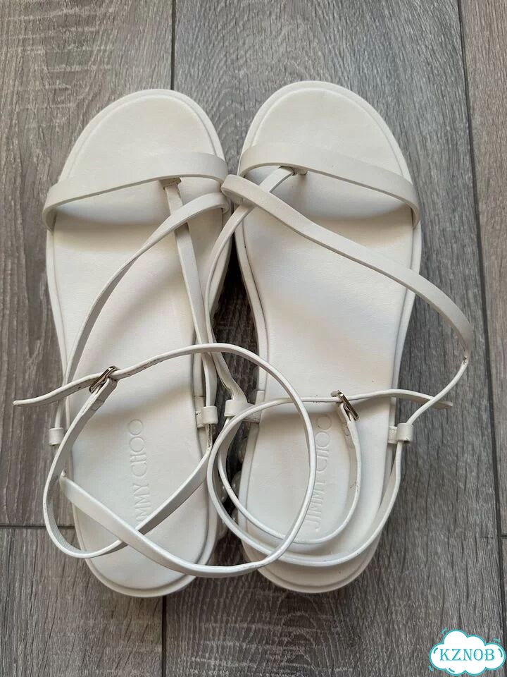Сандали Jimmy Choo Pine Flat Pearl оригинальные фото 4