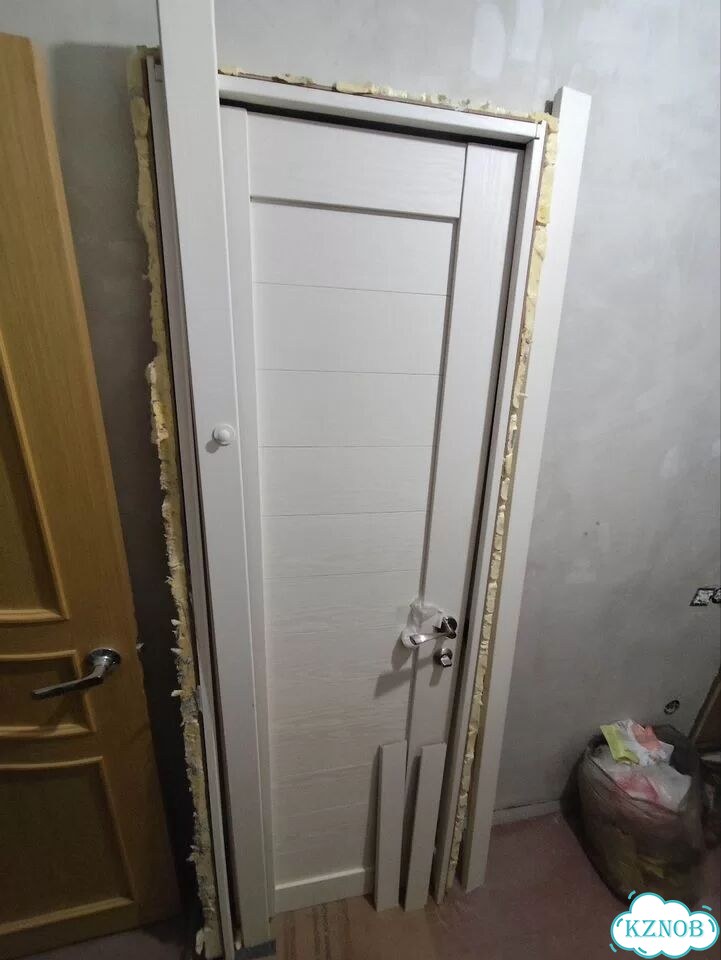Дверь 60 см х 2000 см, с коробкой и наличниками фото 1
