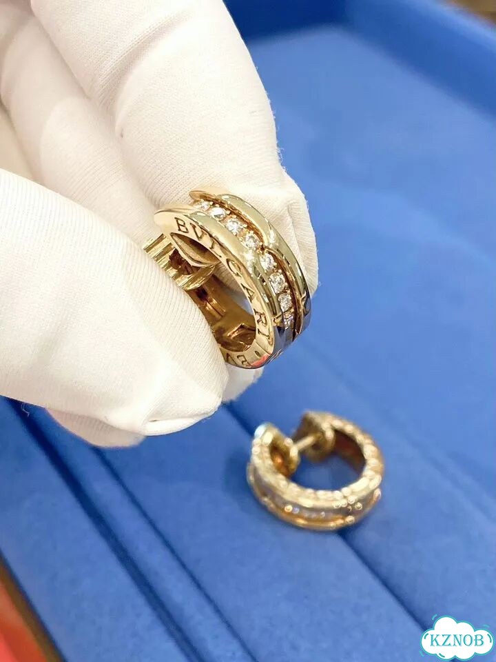 Серьги bvlgari B.zero желтое золото 750 фото 2