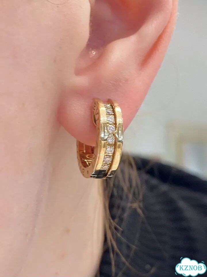 Серьги bvlgari B.zero желтое золото 750 фото 3