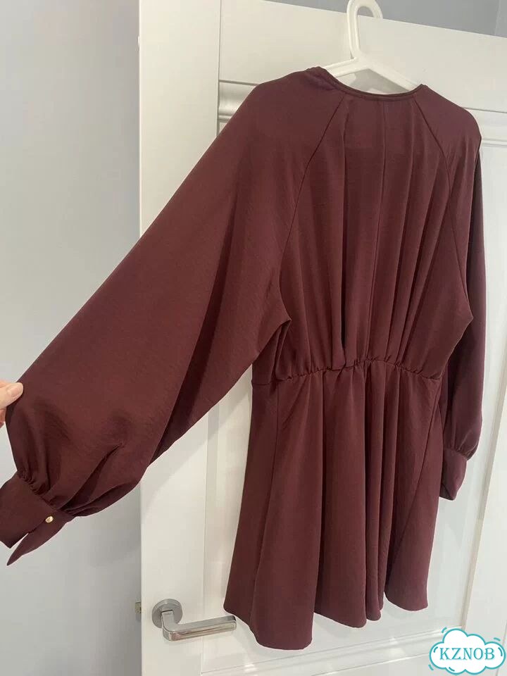 Приталенное платье с золотистыми пуговками H&M M/L фото 10