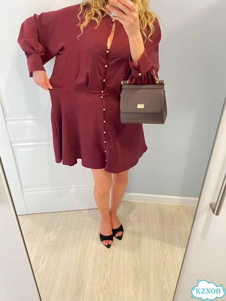 Приталенное платье с золотистыми пуговками H&M M/L фото 5