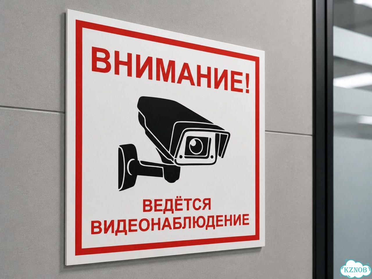 Ведется видеонаблюдение табличка на заказ в Казани фото 1