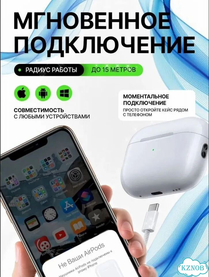 Air Pods Pro 2 для iPhone Android Наушники фото 5