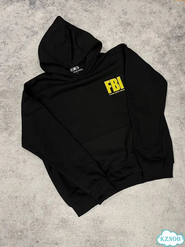 Худи Balenciaga FBI black фото 1