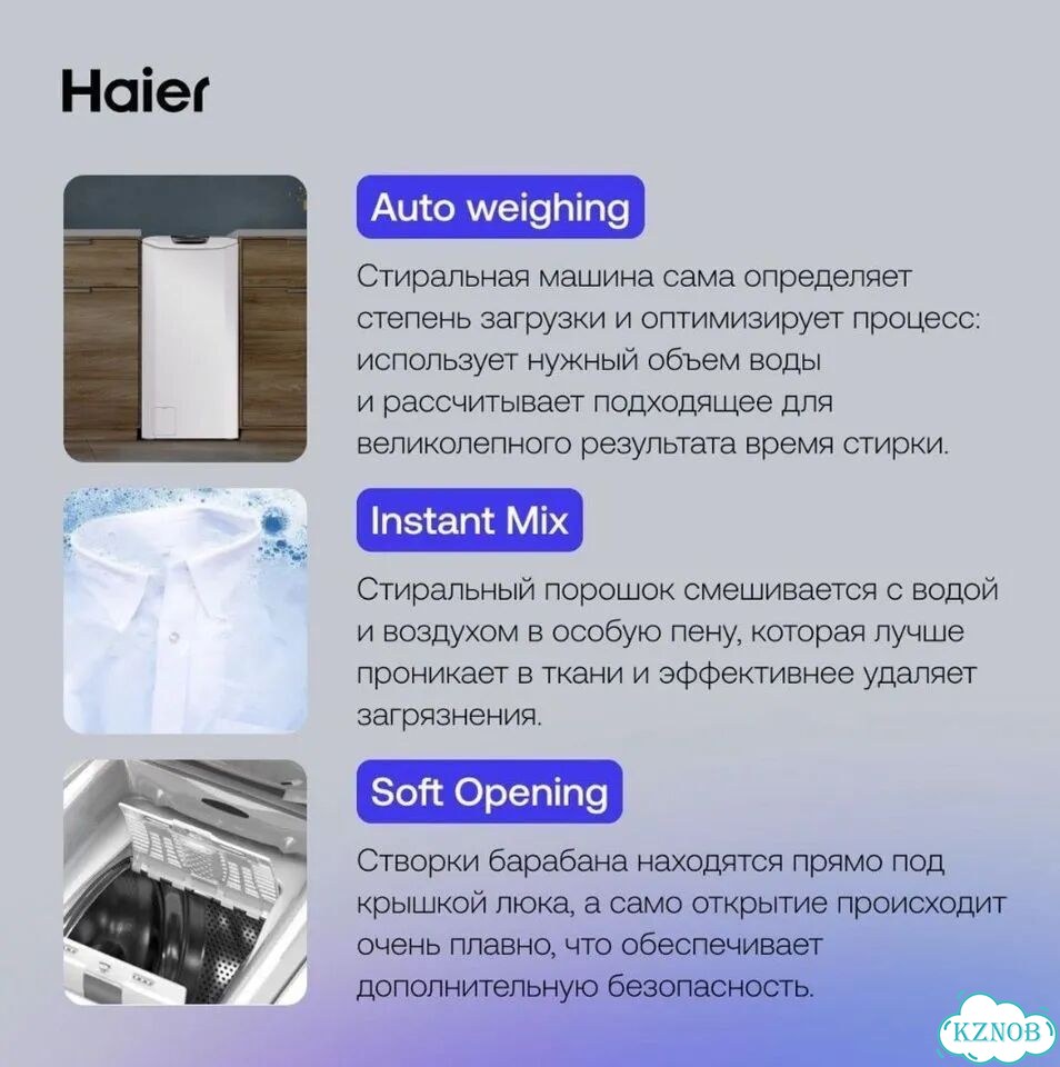 Стиральная машина Haier с вертикальной загрузкой фото 8
