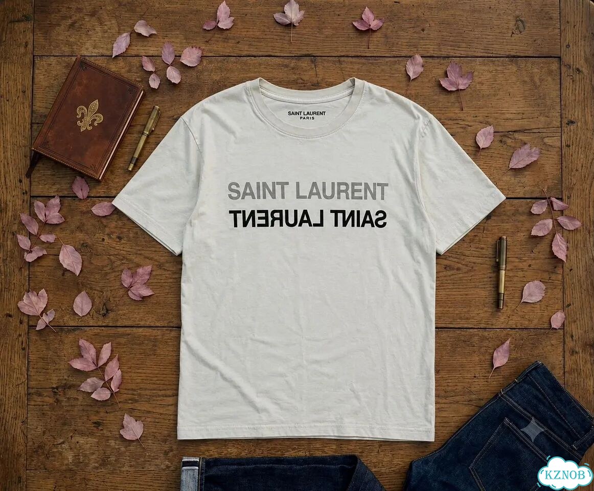 Футболка Saint Laurent Double Logo хайп фото 1