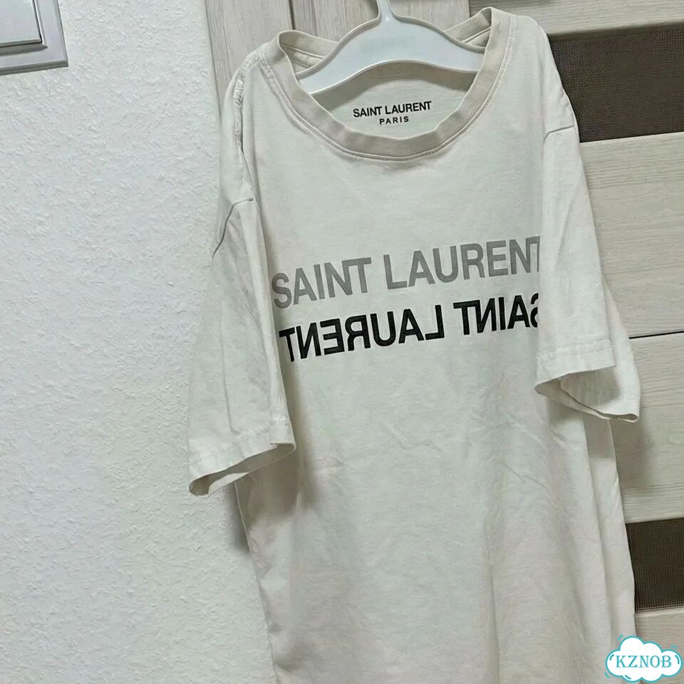 Футболка Saint Laurent Double Logo хайп фото 3