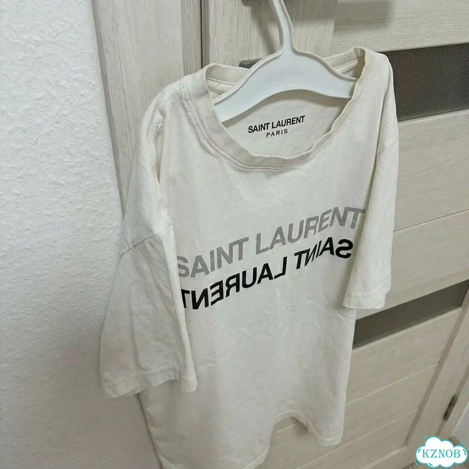Футболка Saint Laurent Double Logo хайп фото 4