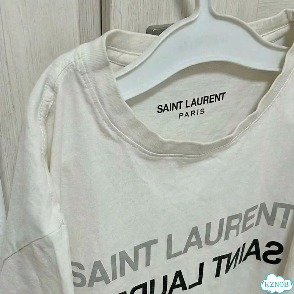 Футболка Saint Laurent Double Logo хайп фото 5
