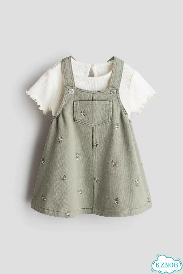 Комплект джинсовый сарафан и футболка h&m 74,86 фото 1