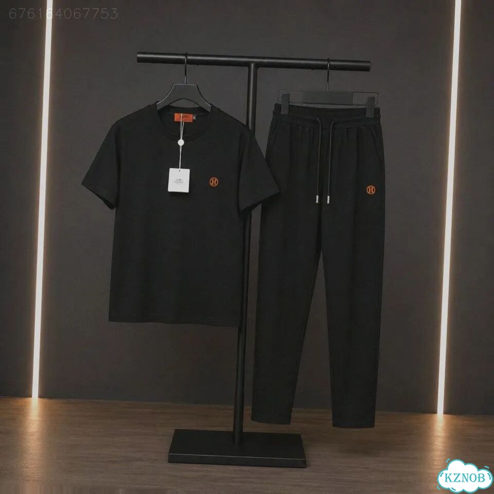 Костюм штаны с футболкой Hermes фото 1