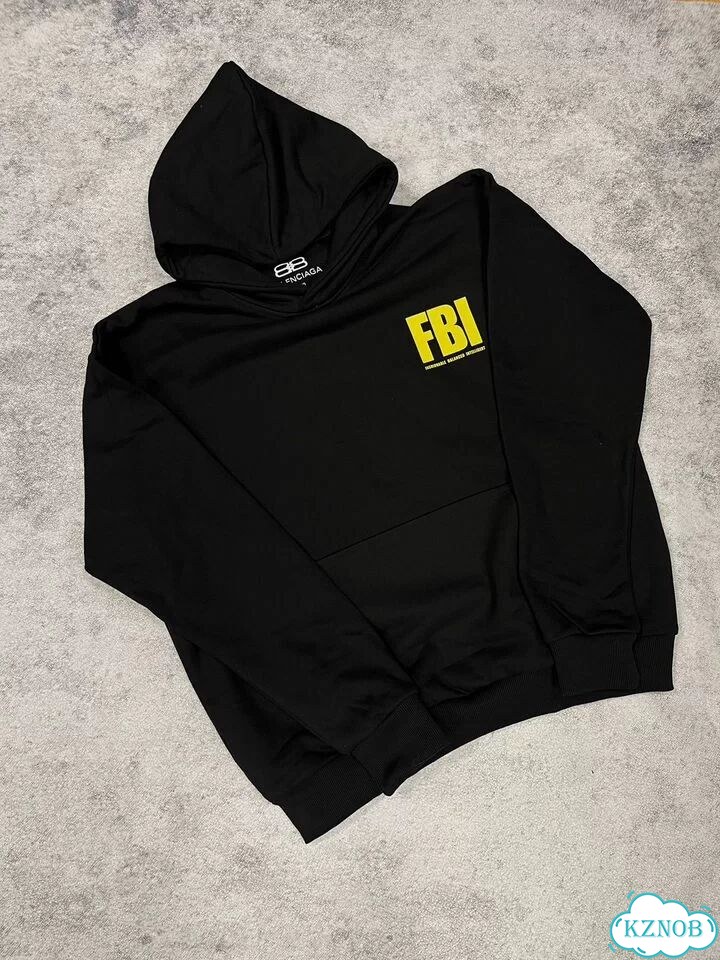 Худи Balenciaga FBI black фото 1