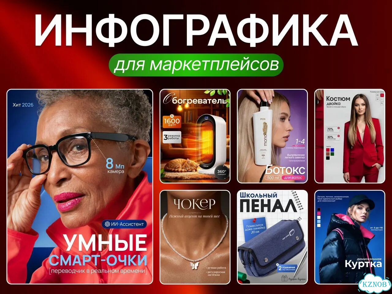 Инфографика для wildberries озон Дизайн карточек фото 1