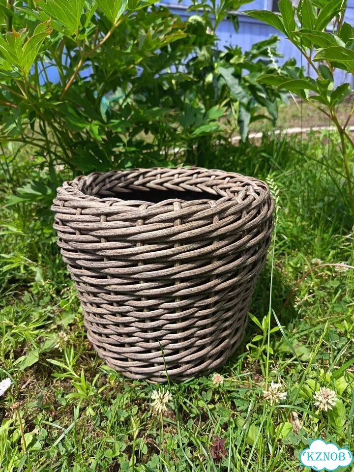 Кашпо из ротанга фото 5