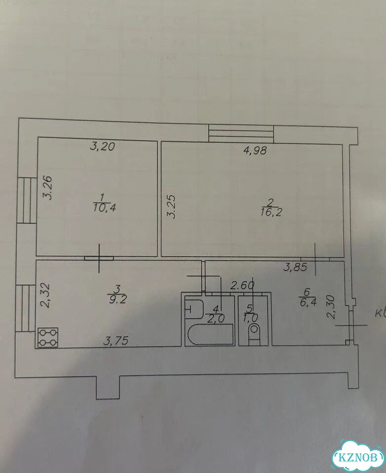 2-к. квартира, 45,2 м², 1/9 эт. фото 2