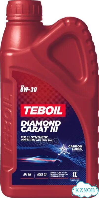 0W-30 Diamond Carat, 1л (синт.мотор.масло) Teboil фото 1
