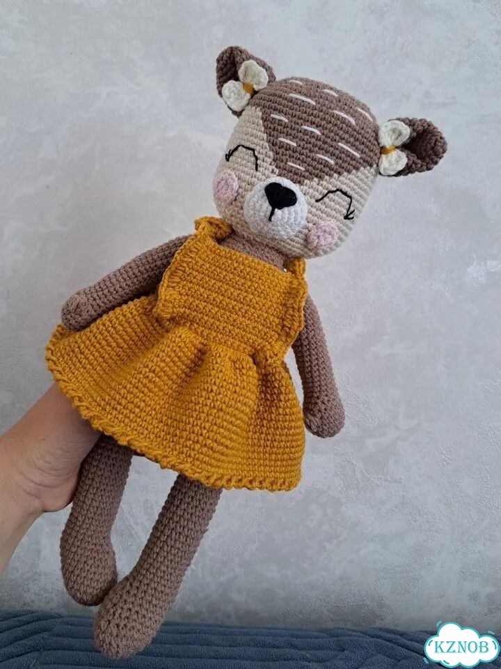 Олененок Мия вязаная игрушка амигуруми фото 1