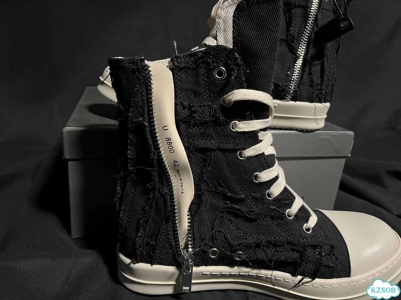 Кеды rick owens ramones slashed premium фото 10