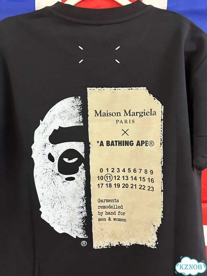 Футболка Bape x Maison Margiela черная фото 2