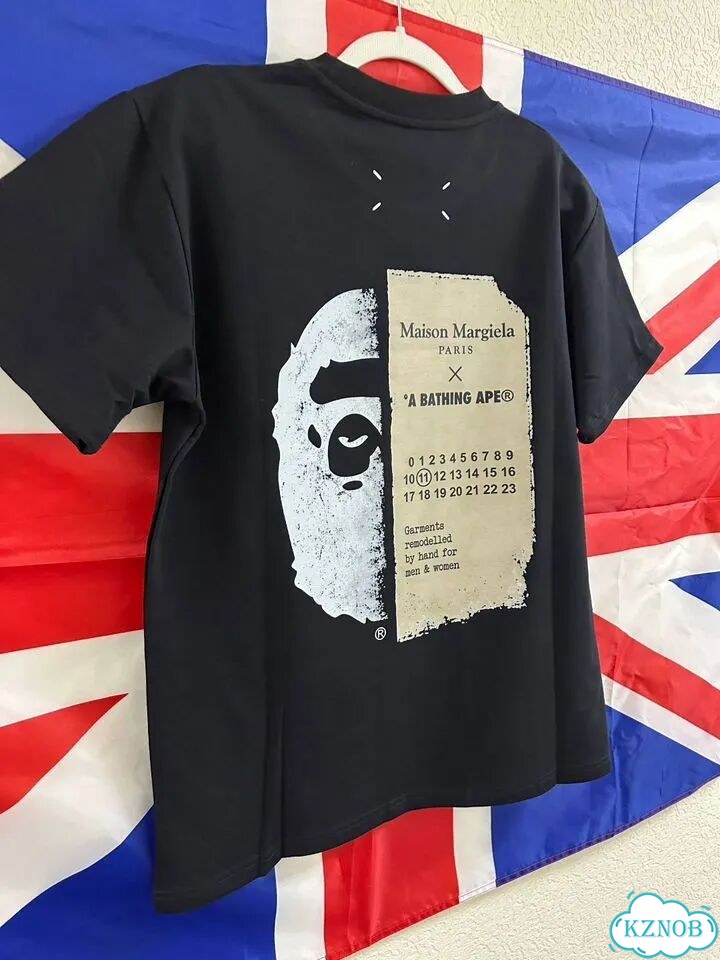 Футболка Bape x Maison Margiela черная фото 3