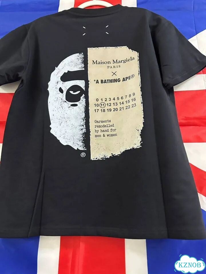 Футболка Bape x Maison Margiela черная фото 4