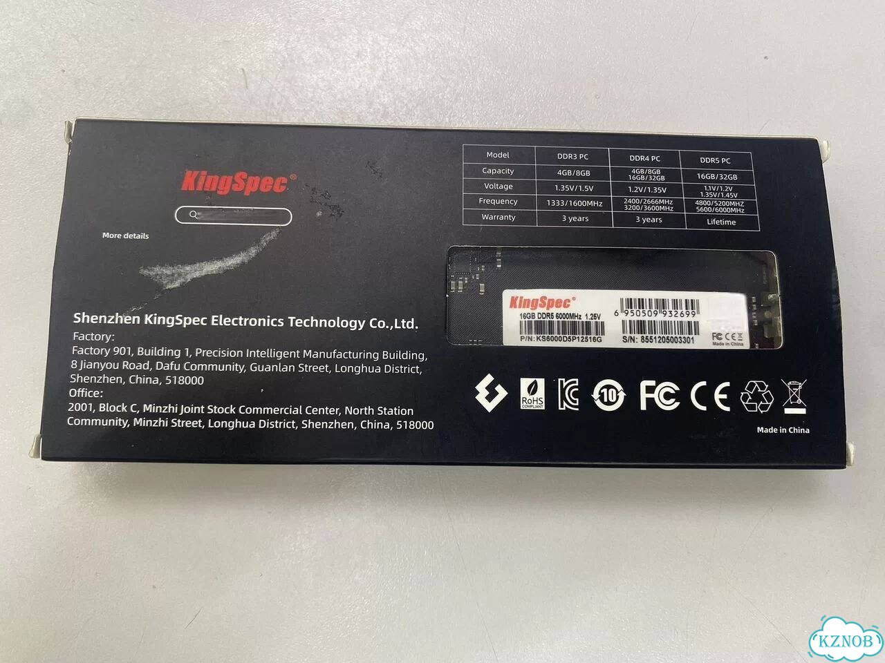 Оперативная память DDR5 16gb KingSpec Новый фото 2