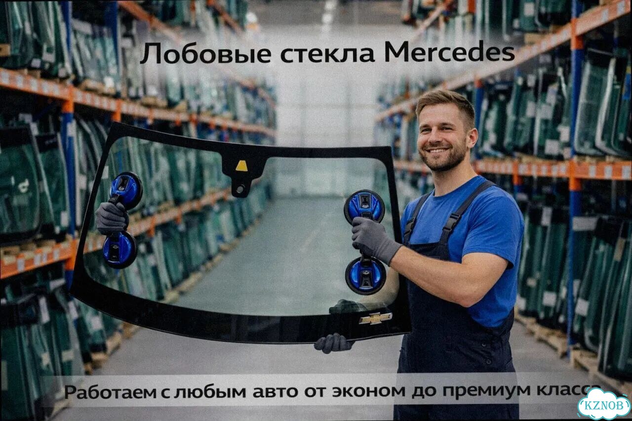Лобовое стекло mercedes L309-L613 фото 4