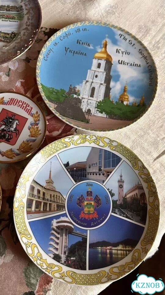 Сувенирные тарелки Вена, Сочи, Москва, Уфа фото 4