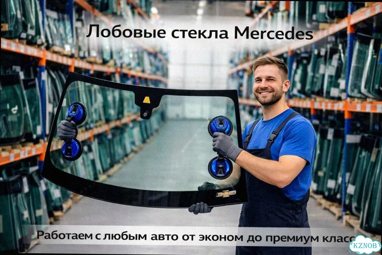 Лобовое стекло mercedes L406-L608 фото 1