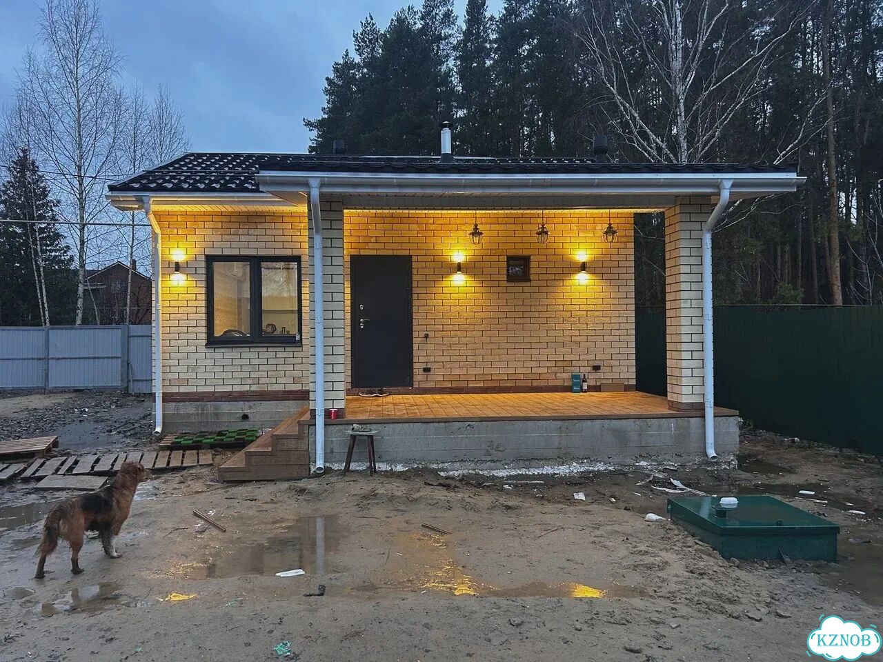 Баня из кирпича 5x7 под ключ c террасой фото 2