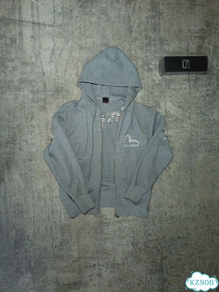 Зип худи evisu gray фото 1