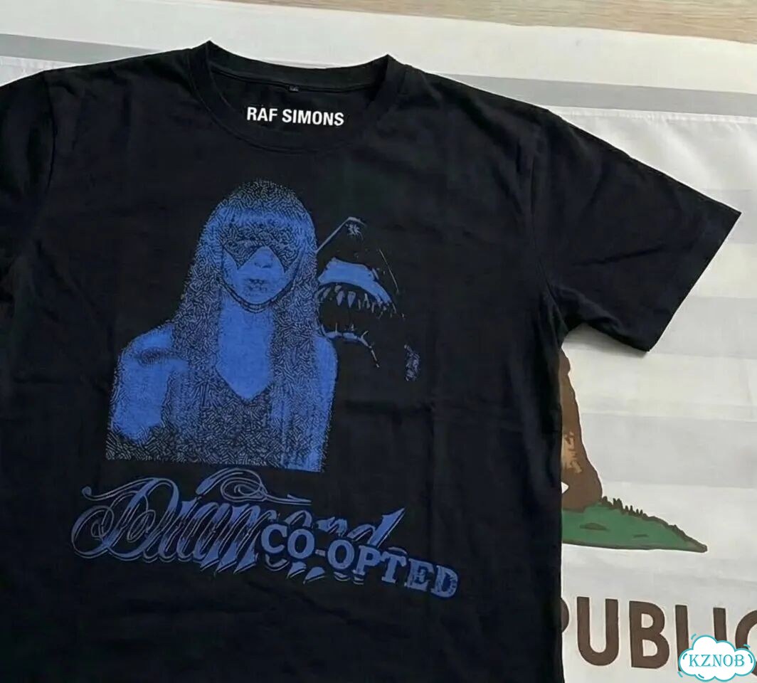 Футболка Raf Simons restricted blue новинка фото 3