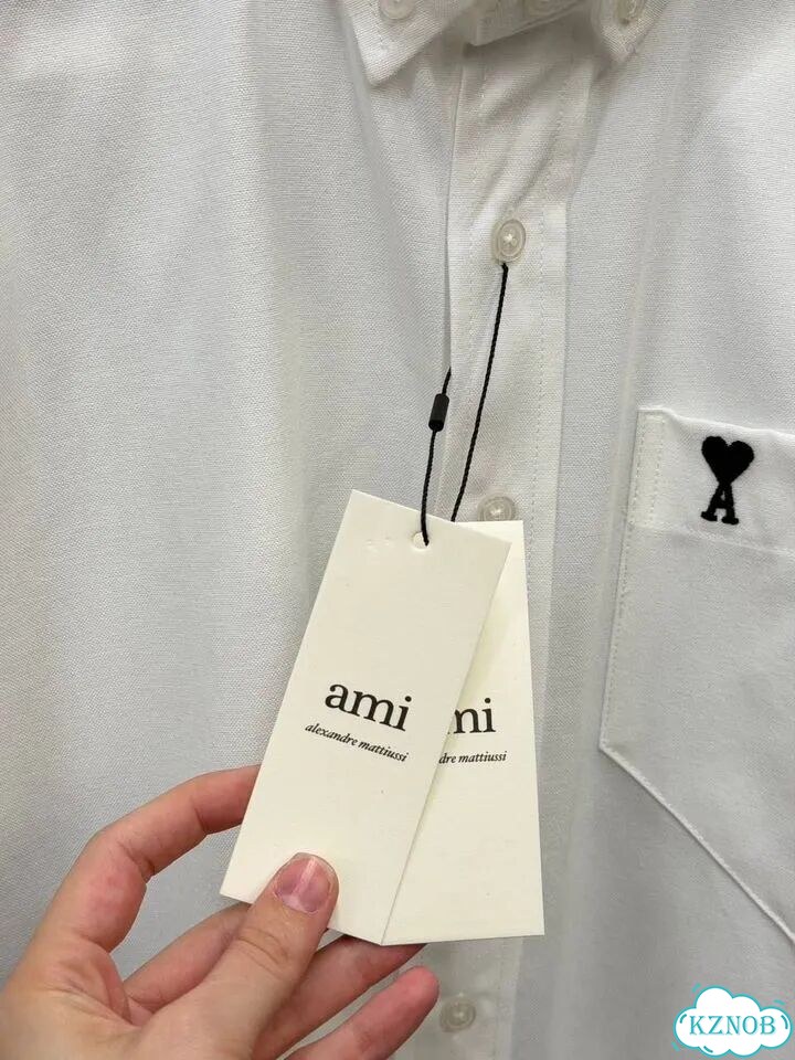 Рубашка Ami белая фото 5