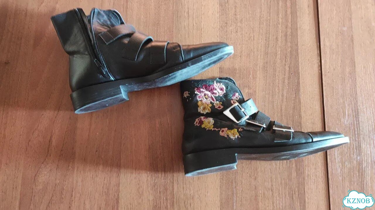 Новые ботинки Zara натуральная кожа вышивка фото 2