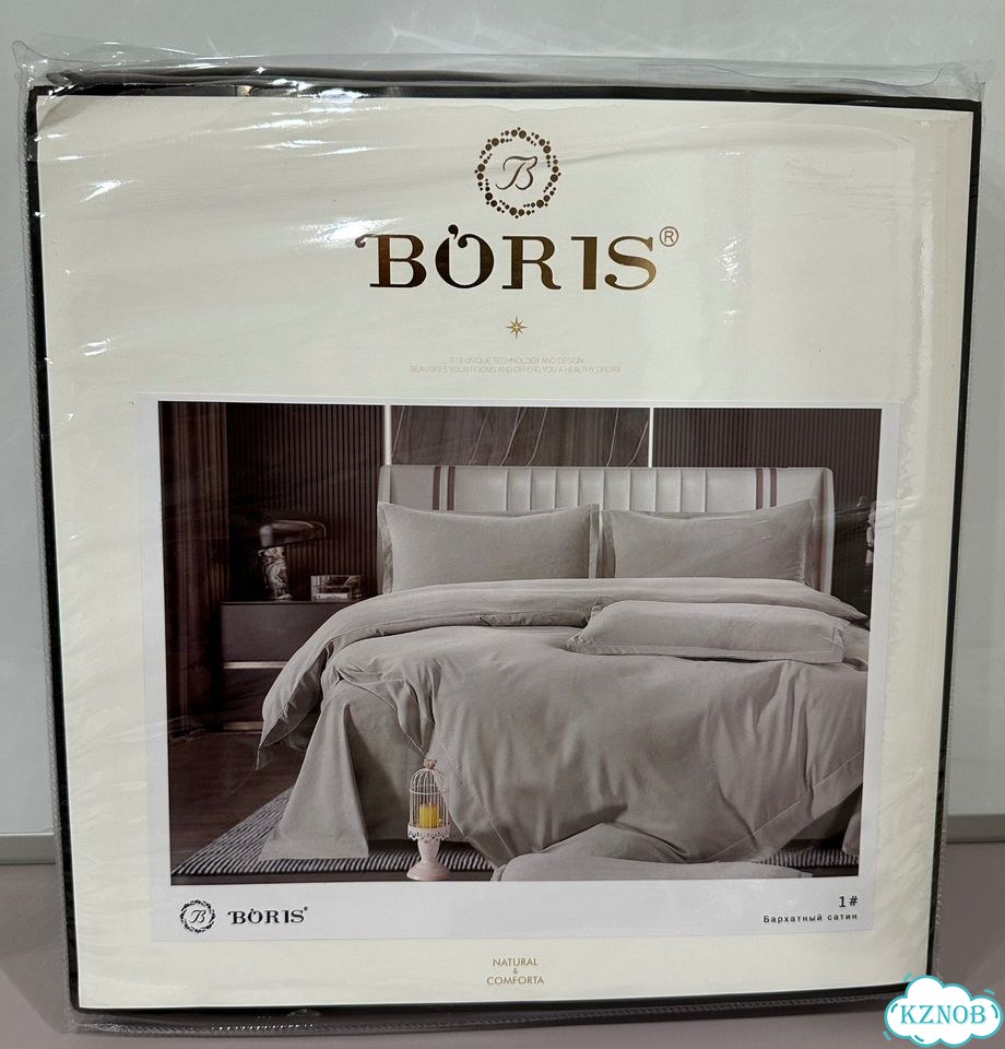 Постельное бельё евро бархатный сатин boris фото 3