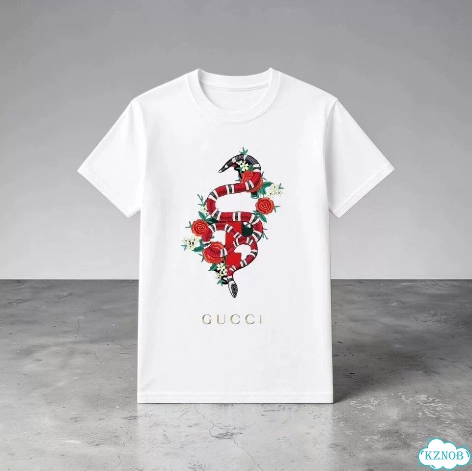 Футболка белая Gucci Red snake фото 1