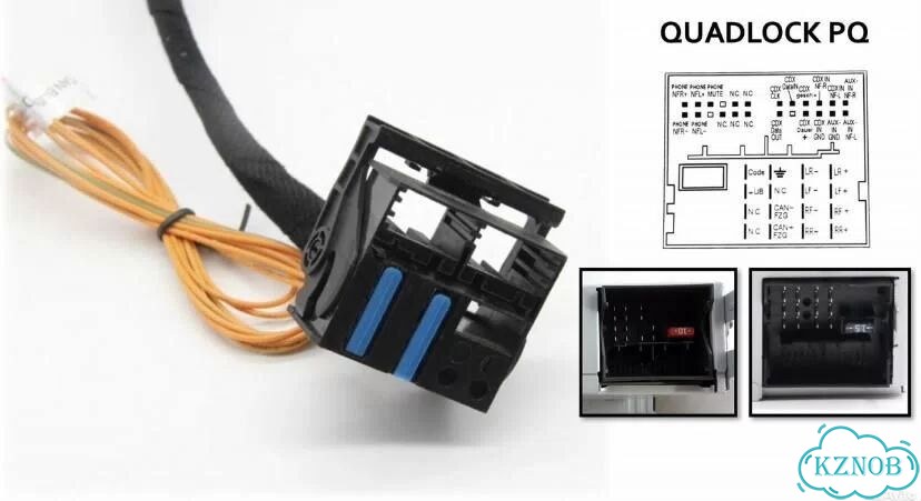 Переходник ISO-Quadlock с CAN-шиной на RCD 330plus фото 3