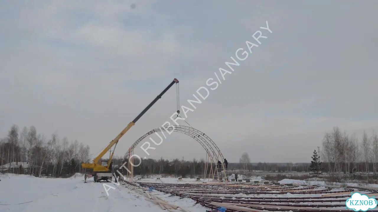 Каркас ангара 1377 м²/арки арочного ангара фото 1